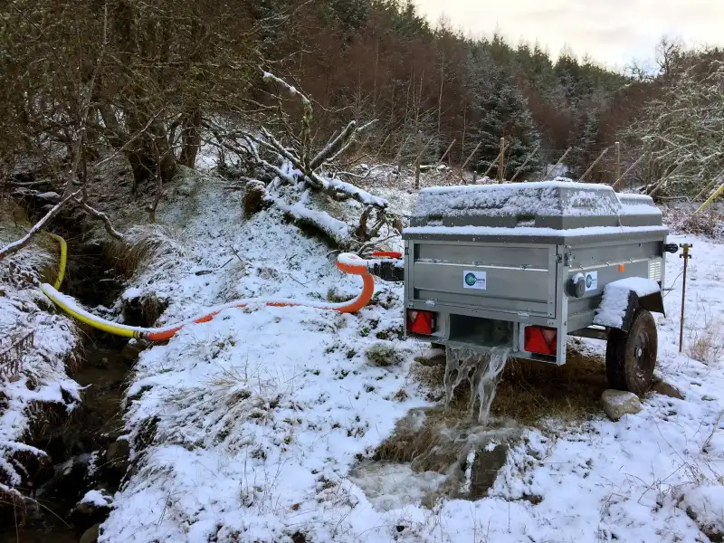 HydroTrailer in snow